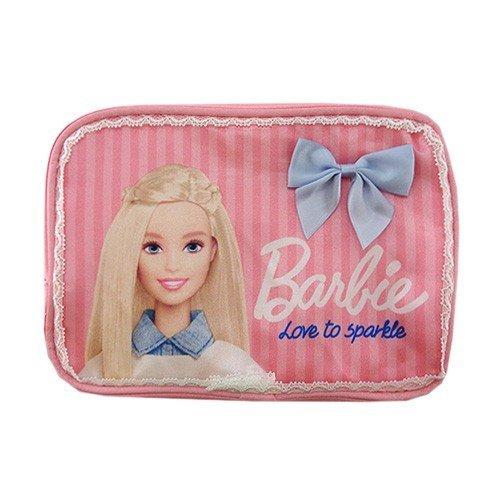 Barbie satin cosmetic pouch, light pink