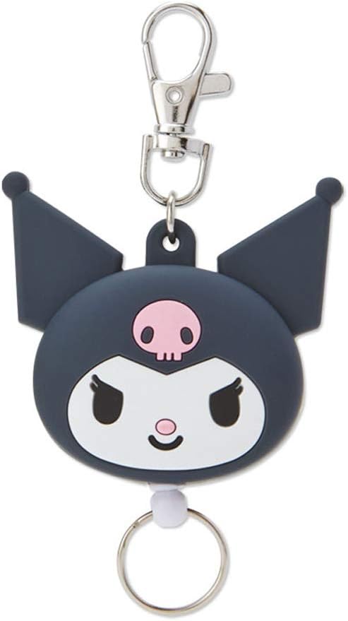 Sanrio Kuromi Face Shape Reel Keychain
