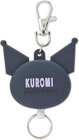 Sanrio Kuromi Face Shape Reel Keychain